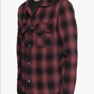 Naked and Famous - Red and Black Checkered Button Down Flannel Medium